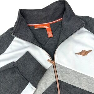 ROCAWEAR Vintage Baggy Hip‎ Hop CHEVRON Track Jacket Full Zip Logo Jay Z Y2K 3XL